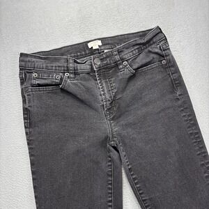 J. Crew Low Rise Ankle Jean Womens 27 (28x26) Stretch Black Denim academia‎ Y2K